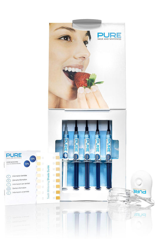 Едногодишна избелваща система PURE с 4 бр. Шприци 16%, 1 бр. мин.гел. + LED лампа