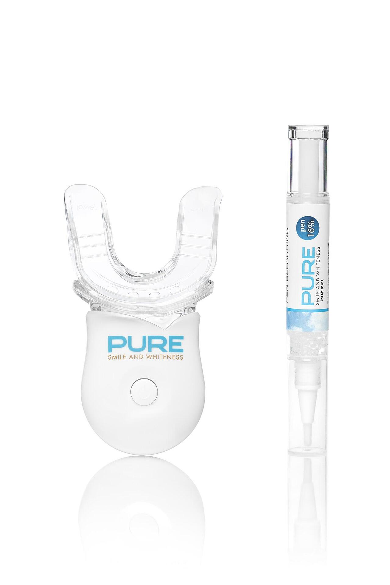 Едногодишна избелваща система PURE с 4 бр. Шприци 16%, 1 бр. мин.гел. + LED лампа